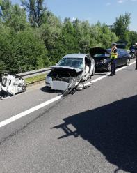 Wypadek 3 samochodów osobowych na obwodnicy Kędzierzyna-Koźla