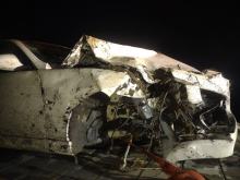 Nocny wypadek na DW 451: Dachowanie BMW w Wojciechowie