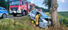 Wypadek na trasie Domaszowice-Gręboszów.  Kobieta zasnęła za kierownicą 