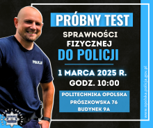 Próbny test sprawności do Policji w Opolu - szansa na sprawdzenie swoich sił