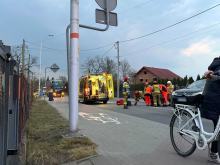 Wypadek na ul. Oświęcimskiej w Opolu. Motocyklista sprawcą zdarzenia