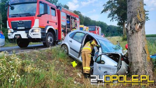 Wypadek na trasie Domaszowice-Gręboszów.  Kobieta zasnęła za kierownicą 