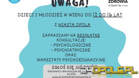 Bezpłatne konsultacje psychologiczne dla młodzieży z Opola