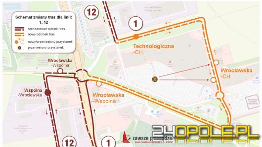 Przeniesienie przystanków przy Centrum Handlowym "Karolinka" od 1 października