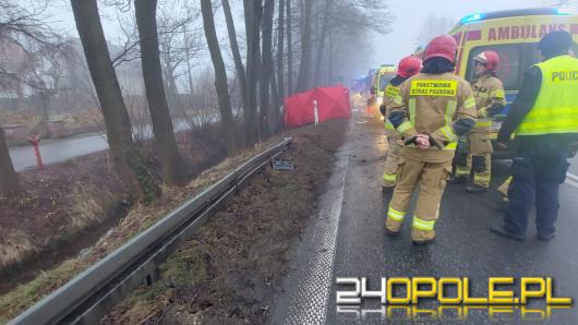 Śmiertelny wypadek na DK46 w Grodźcu. Droga zablokowana