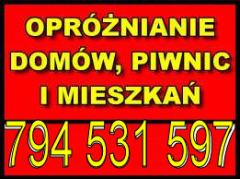 Opróżnianie mieszkań, magazynów (utylizacja starych mebli)