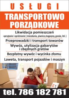 ~~ Przeprowadzki ~~ Likwidacja pomieszczeń ~~ Transport i wywóz rzeczy ~~