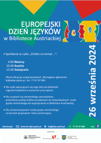 EUROPEJSKI DZIEŃ JĘZYKÓW  w Biblotece Austriackiej